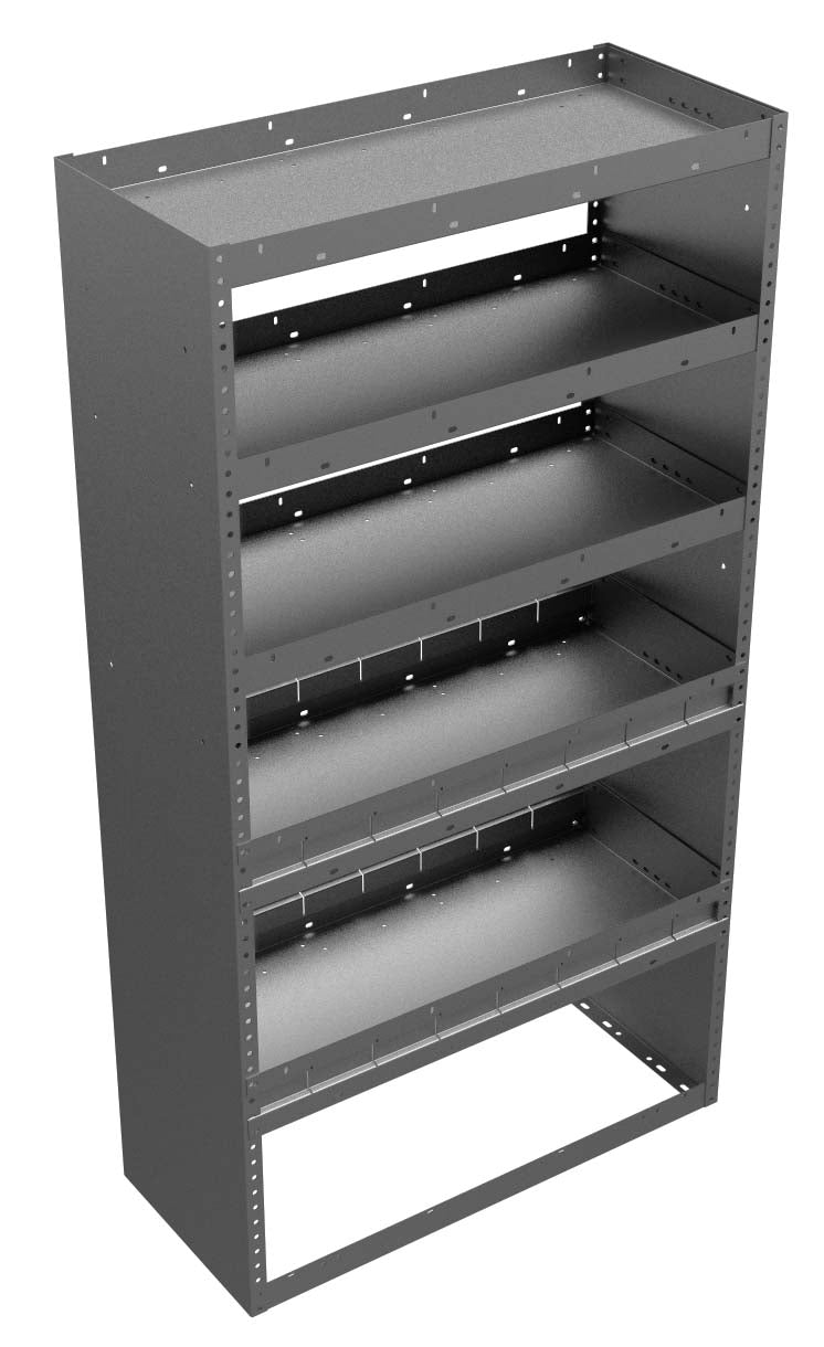 5-Shelf Unit, 32w x 60h x 14d, Gray