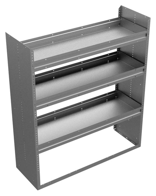 3-Shelf Unit, 52w x 60h x 18d, Gray